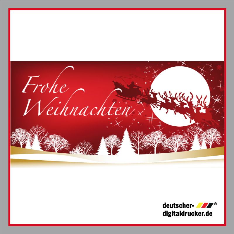 PVC Werbebanner Banner Plane Frohe Weihnachten Merry Christmas Fest M Oesen 3000 X 750 Mm